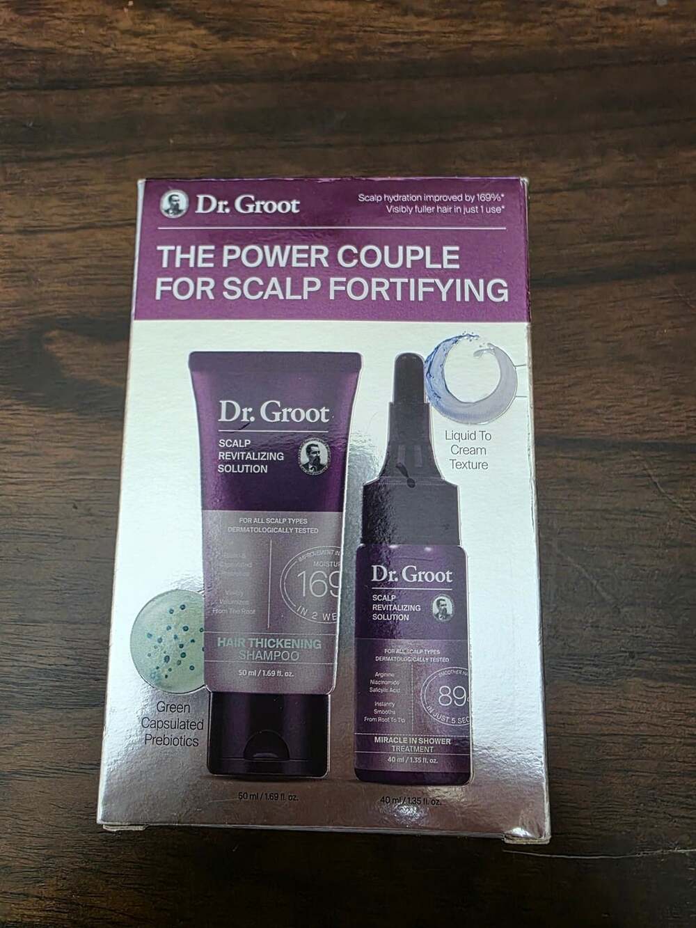 New Dr. Groot Scalp Revitalizing Solution Hair Thickening Shampoo Treatment Set